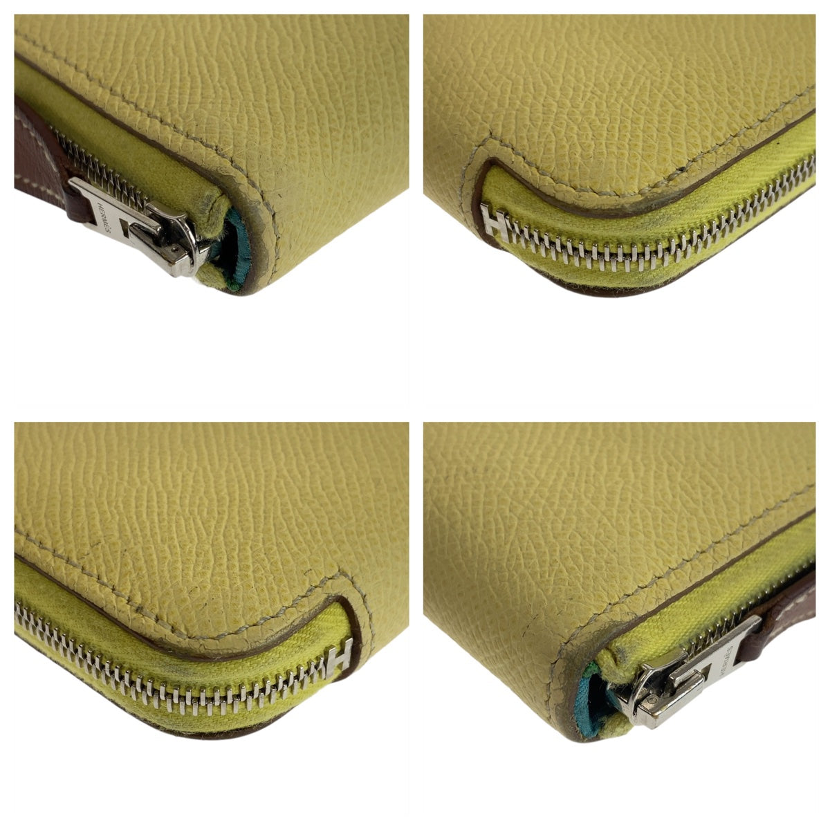 Hermes Azap Long Silk'in Yellow Long Wallet