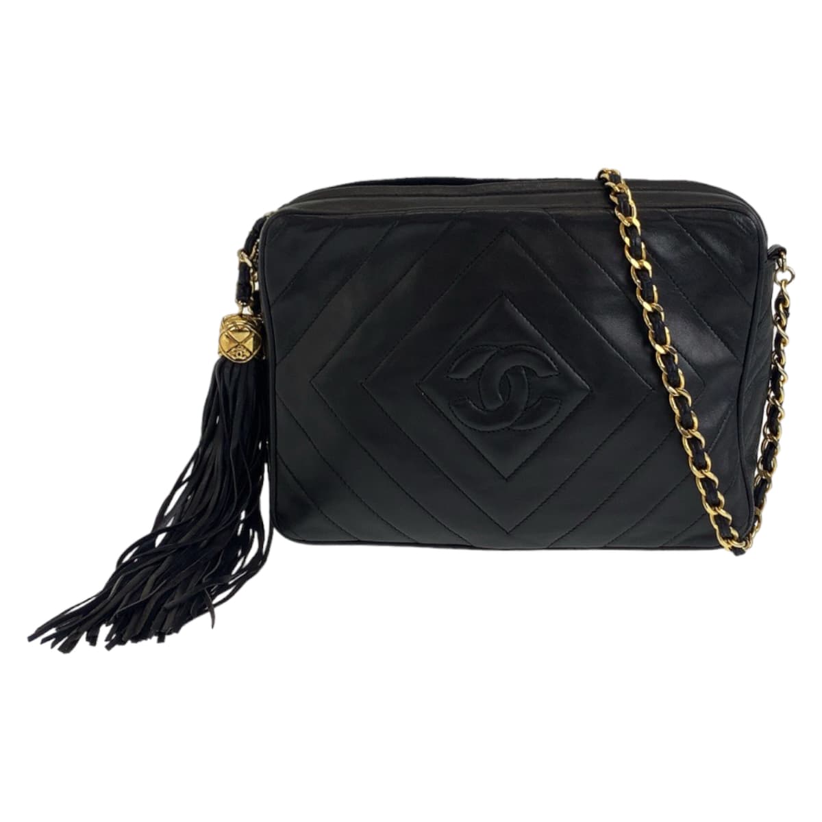 Chanel Vintage Lambskin Fringe Shoulder Bag in Very Good Condition