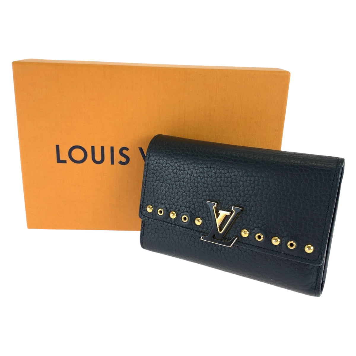 Louis Vuitton Capucines Leather Compact Wallet M64102 in Very Good Condition