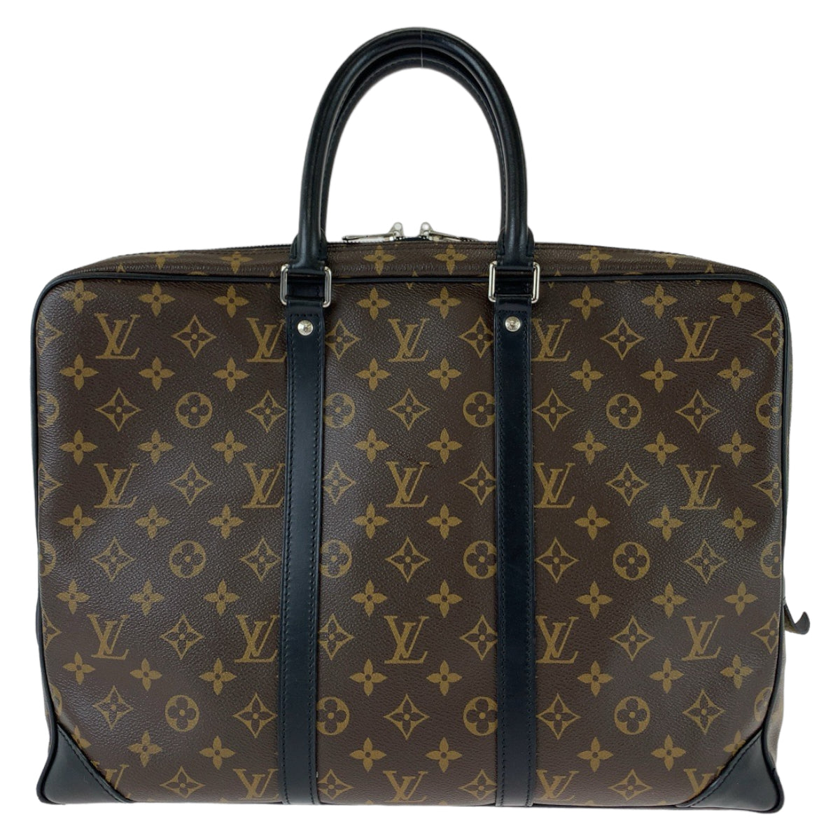 Louis Vuitton Monogram Macassar Document Voyage Briefcase M40225 in Very Good Condition