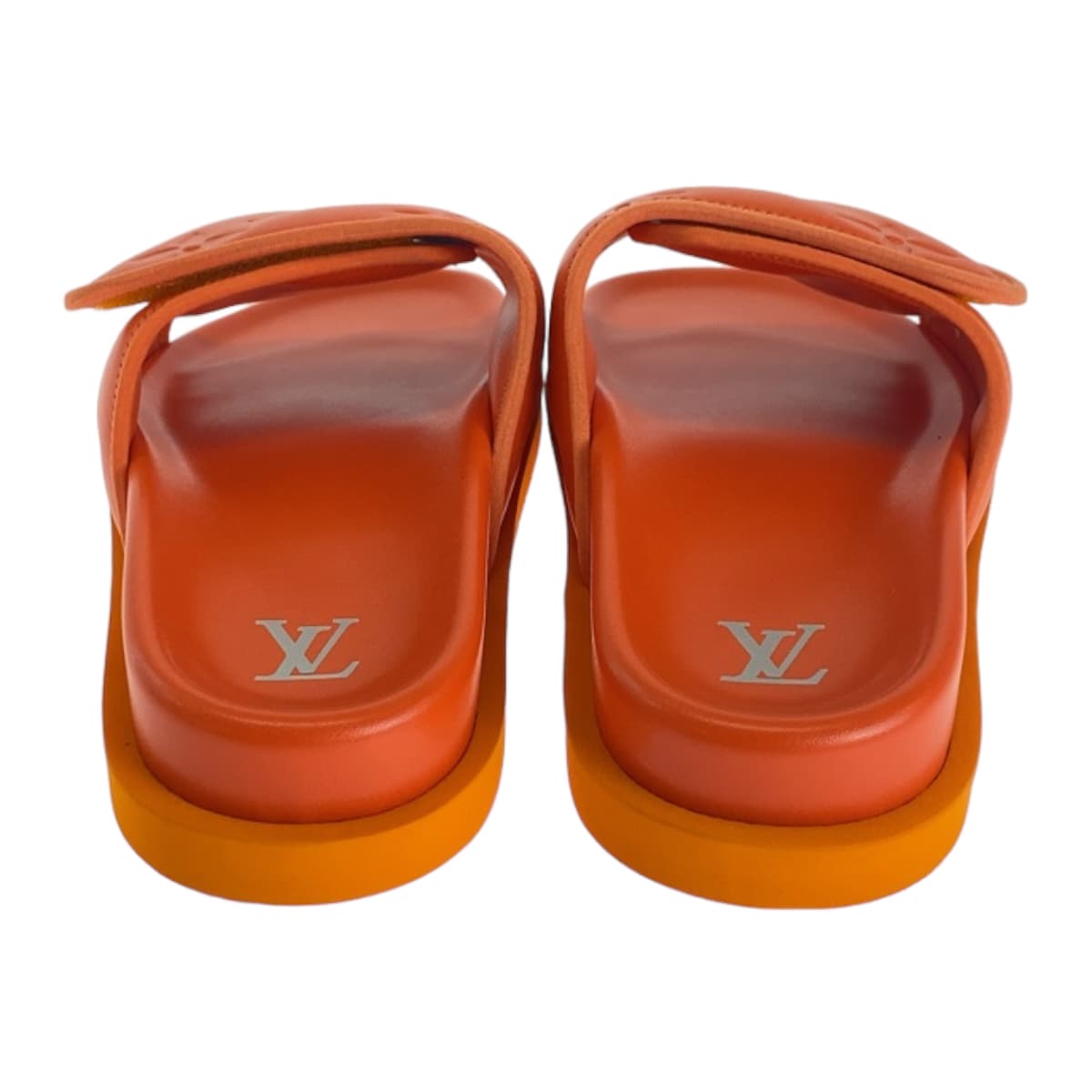 Louis Vuitton Monogram Miami Line Rubber/Leather Sandals in Excellent Condition