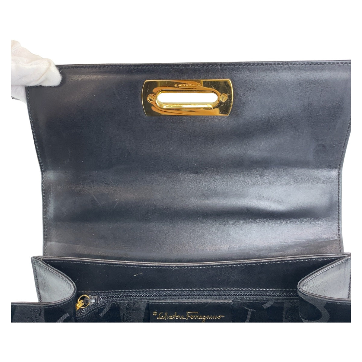 Salvatore Ferragamo Leather Gancini Handbag