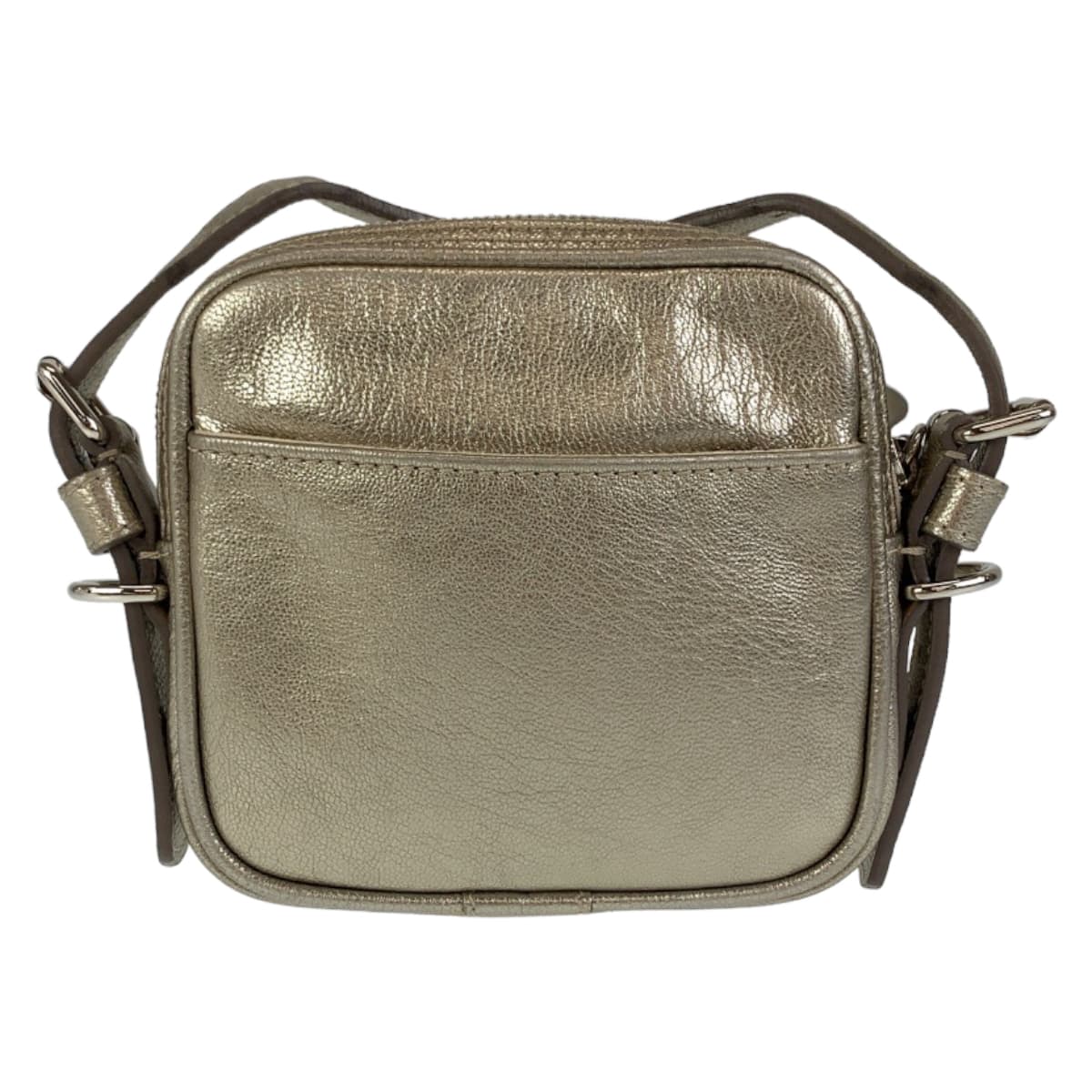 Loewe Leather Anagram Gold Silver Crossbody Bag