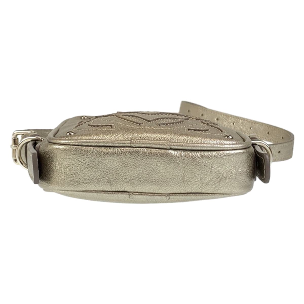 Loewe Leather Anagram Gold Silver Crossbody Bag