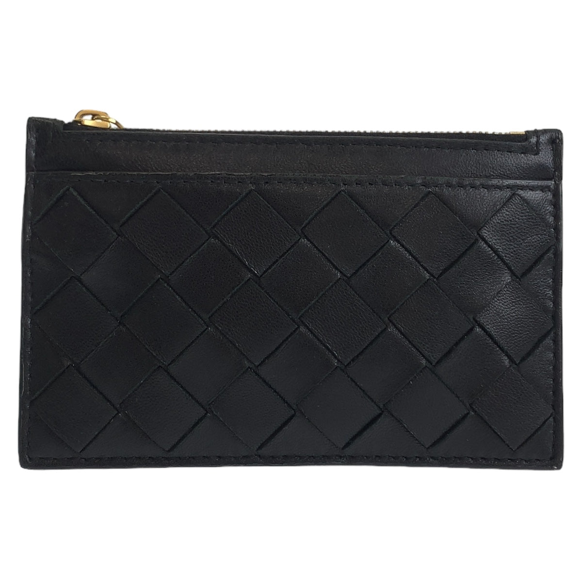 Bottega Veneta Leather Coin Case Black