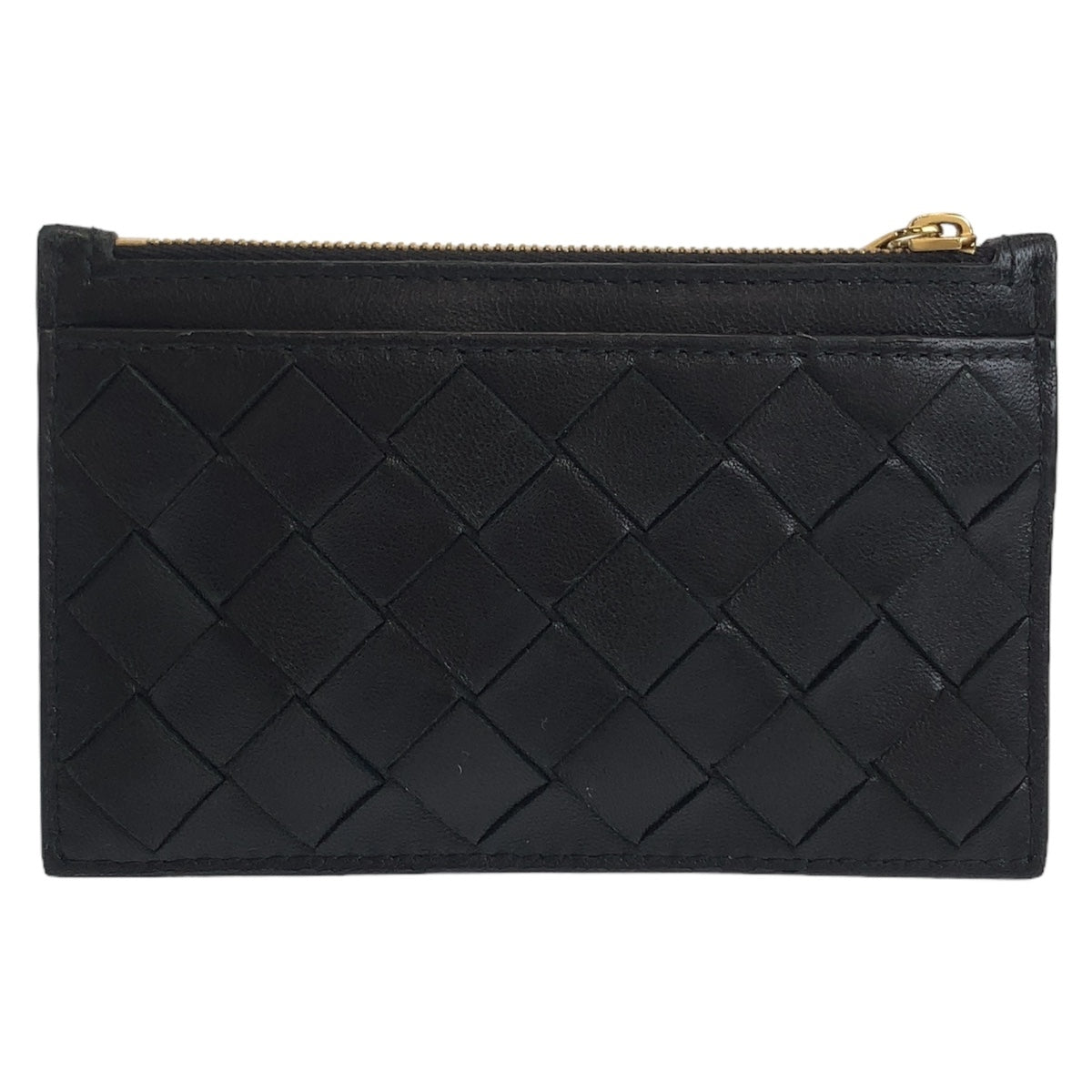 Bottega Veneta Leather Coin Case Black