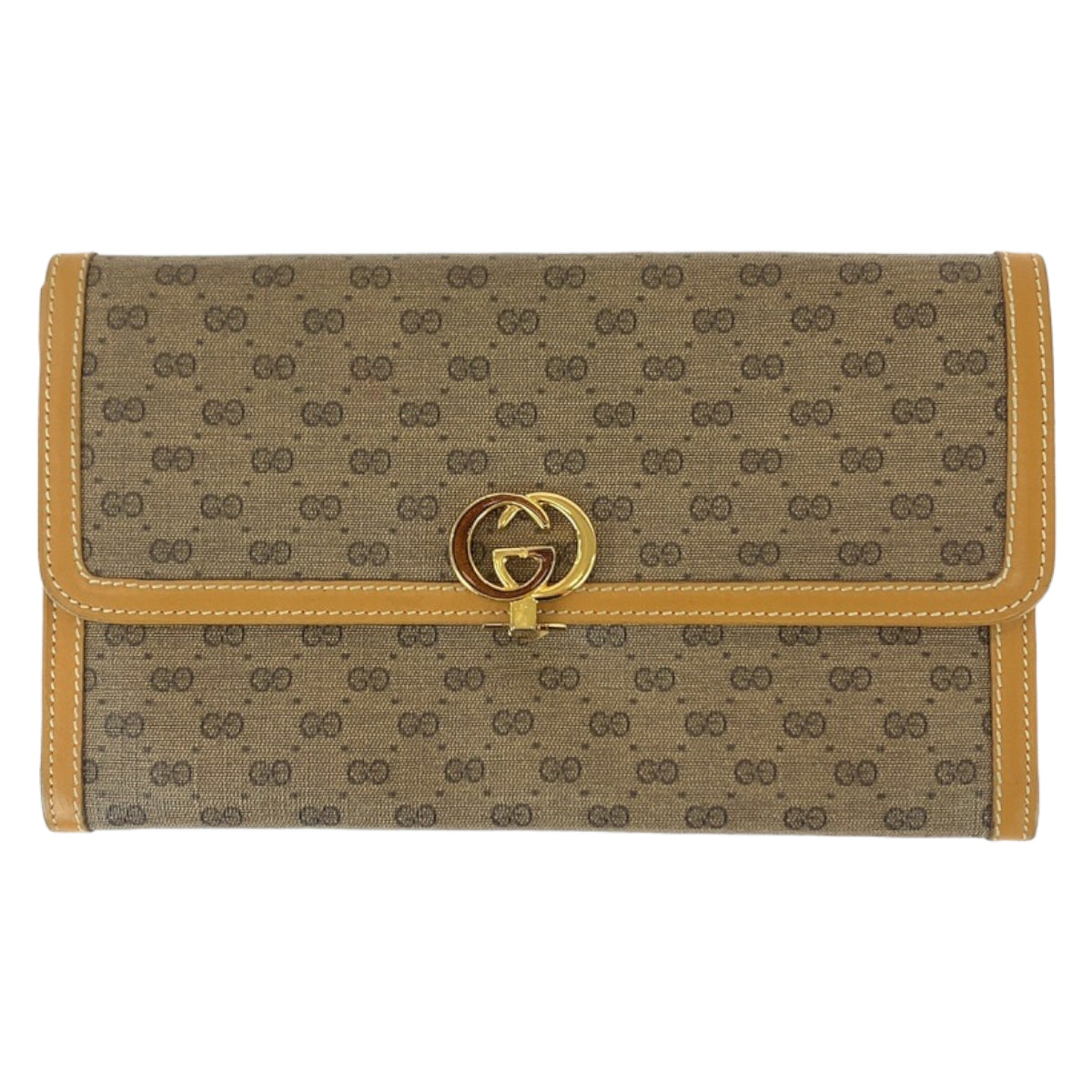 Gucci Vintage Micro GG Long Wallet PVC/Leather