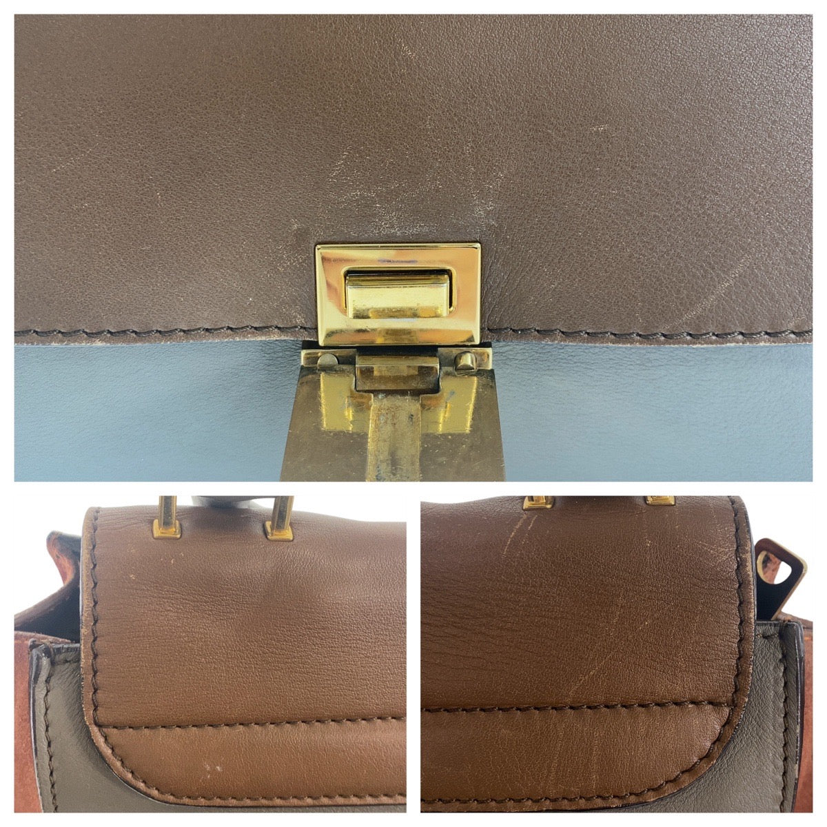 Celine Trapeze Leather Suede Handbag