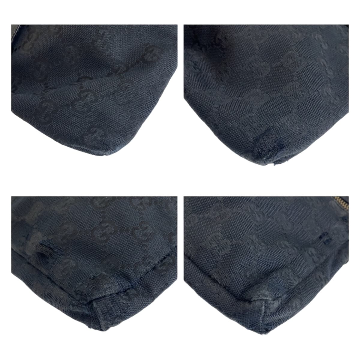 Gucci Black GG Canvas Waist Bag