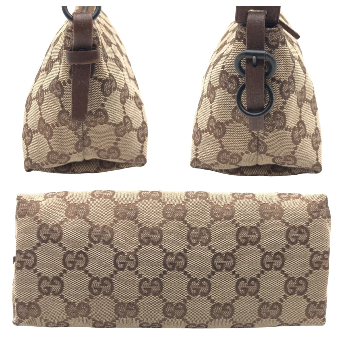 Gucci Brown GG Canvas Handbag Accessory Pouch in Very Good Condition