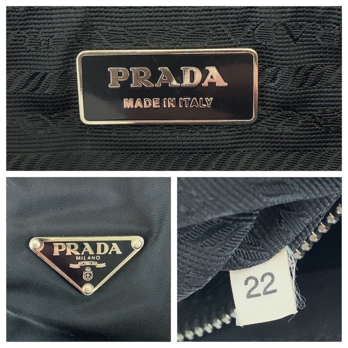 Prada Nylon Tessuto Logo Tote Bag