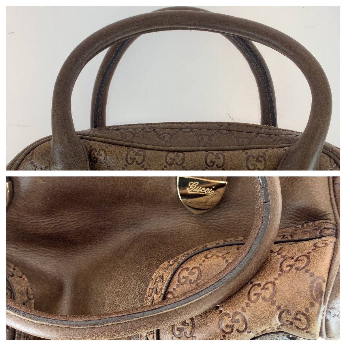 Gucci Leather Guccissima Handbag 181507 in Very Good Condition