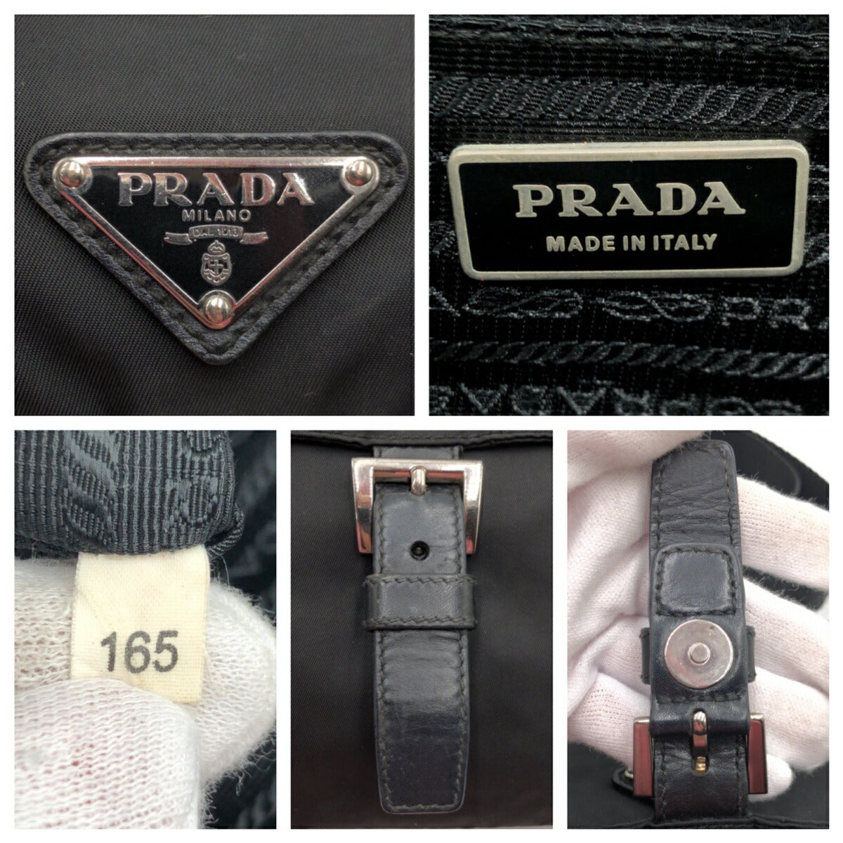 Prada Nylon Tessuto Triangle Logo Shoulder Bag