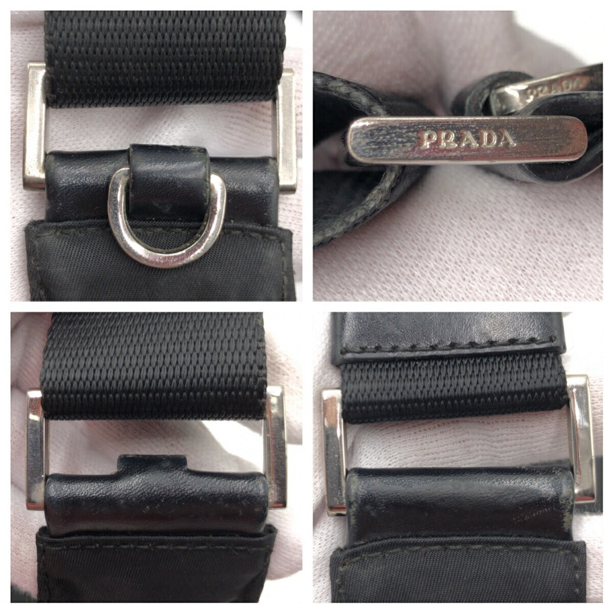 Prada Nylon Tessuto Triangle Logo Shoulder Bag