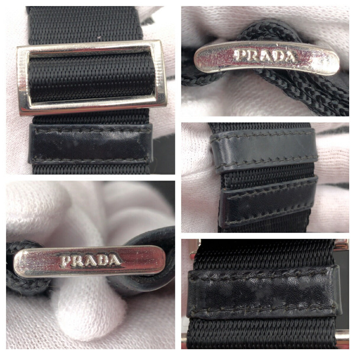 Prada Nylon Tessuto Triangle Logo Shoulder Bag