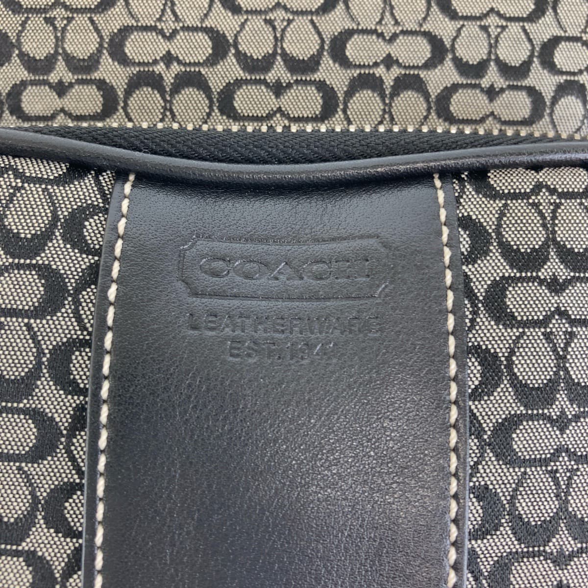 Coach Mini Signature Canvas/Leather Shoulder Bag in Very Good Condition