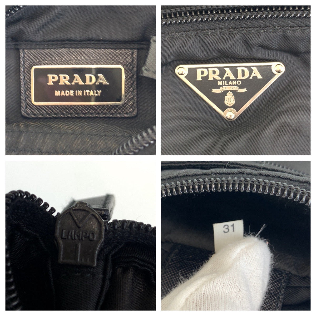 Prada Nylon Tessuto Triangle Logo Plate Shoulder Bag in Very Good Condition