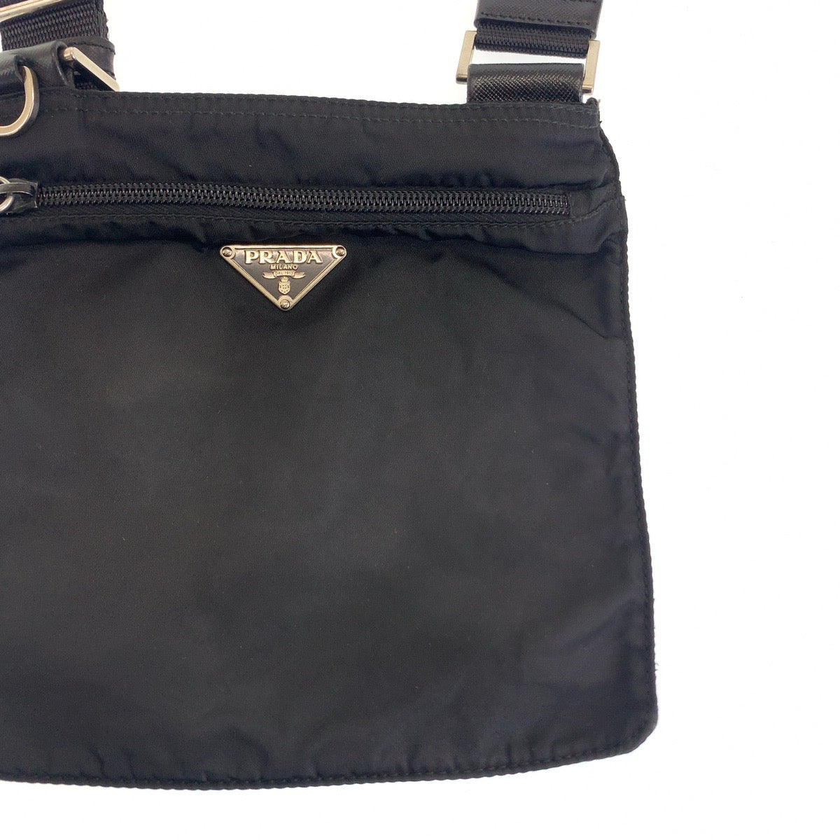 Prada Nylon Tessuto Triangle Logo Shoulder Bag