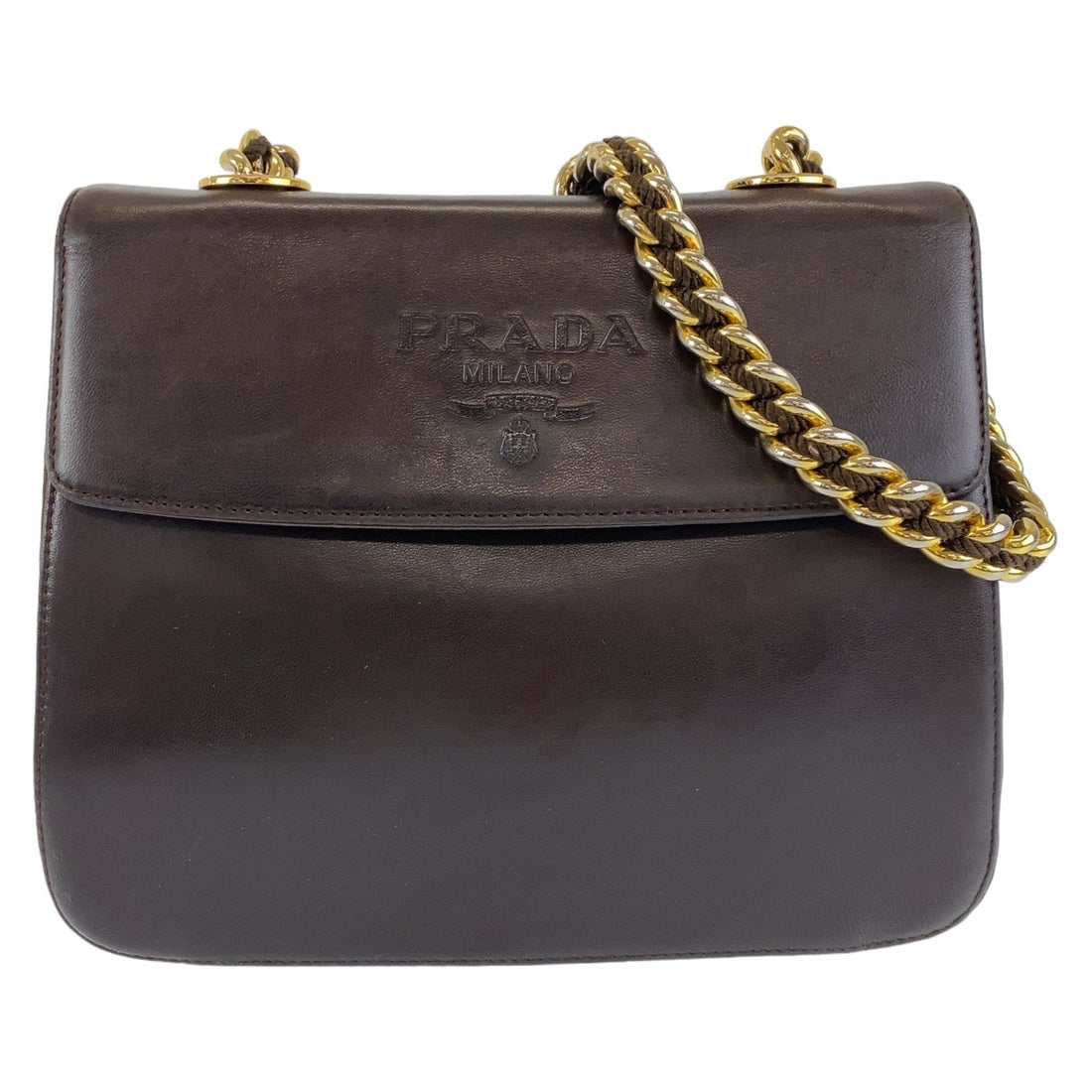 Prada Vintage Leather Chain Shoulder Bag