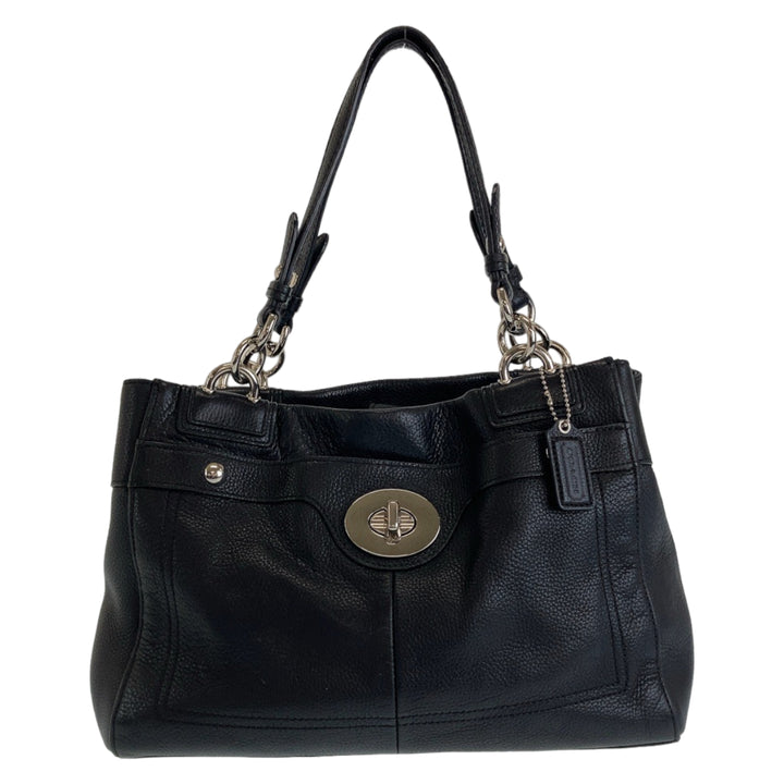 Coach Black Leather Tote Bag 407505