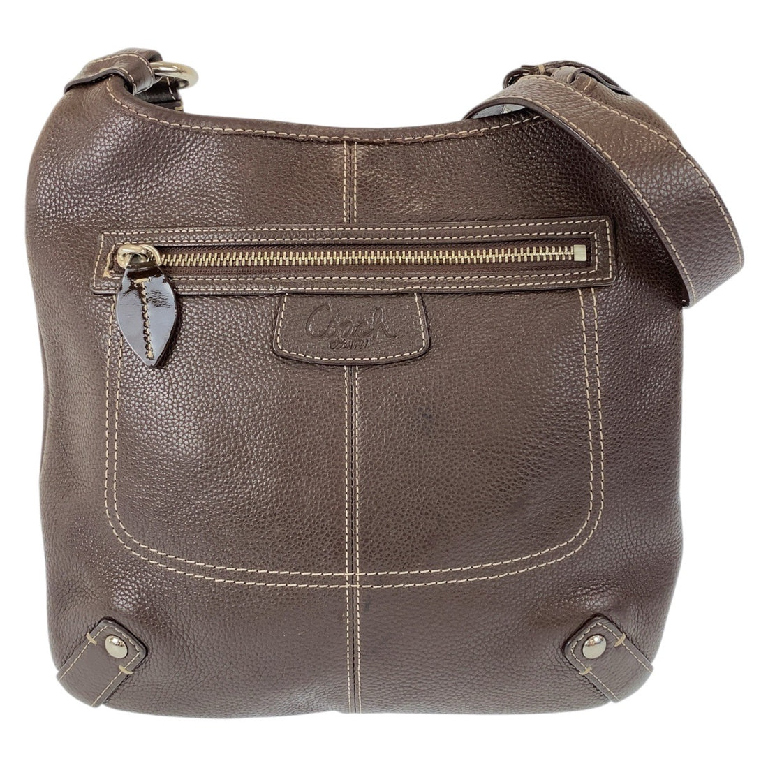 Coach Leather Shoulder Messenger Bag