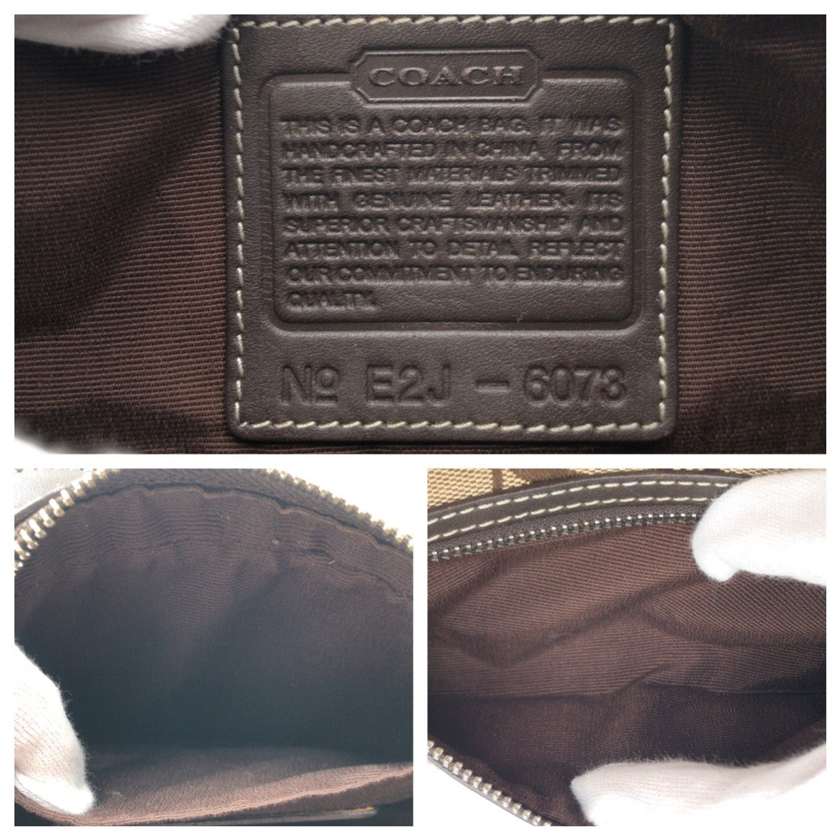 Coach Signature Brown Canvas Shoulder Waist Body Bag 6073 in Very Good Condition