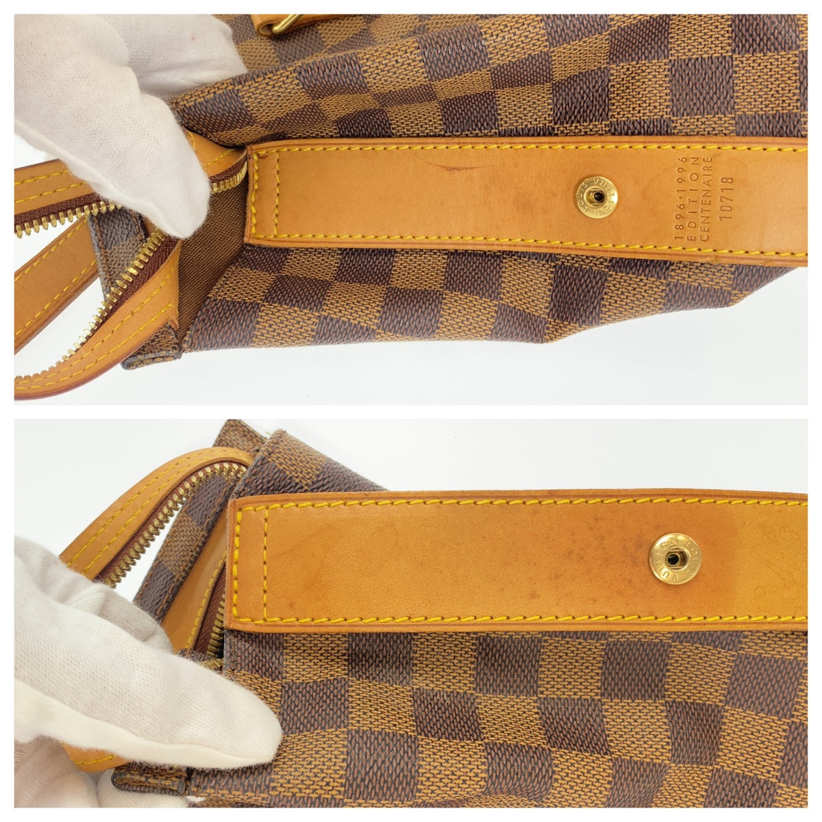 Louis Vuitton Damier Columbine Tote Bag N99037 in Very Good Condition