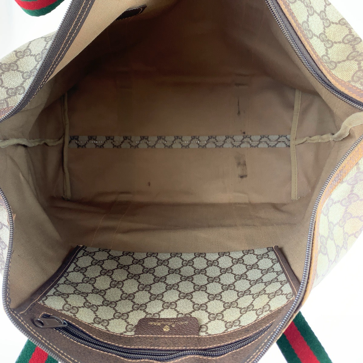 Gucci Vintage Boston Bag GG Supreme Canvas/Leather