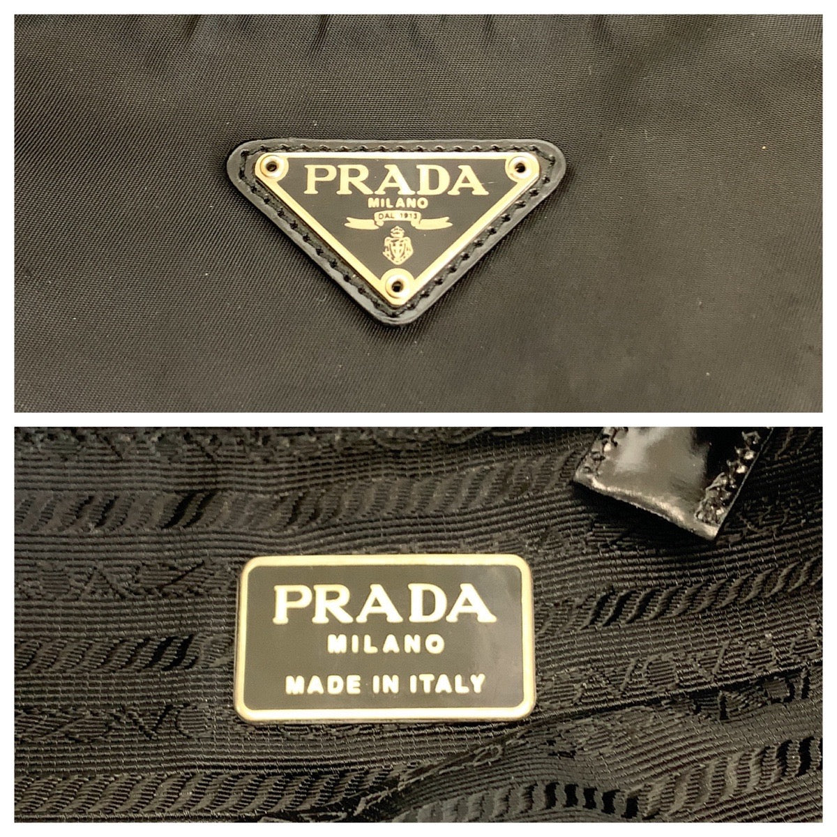 Prada Nylon Tessuto Triangle Logo Backpack B4650F in Very Good Condition