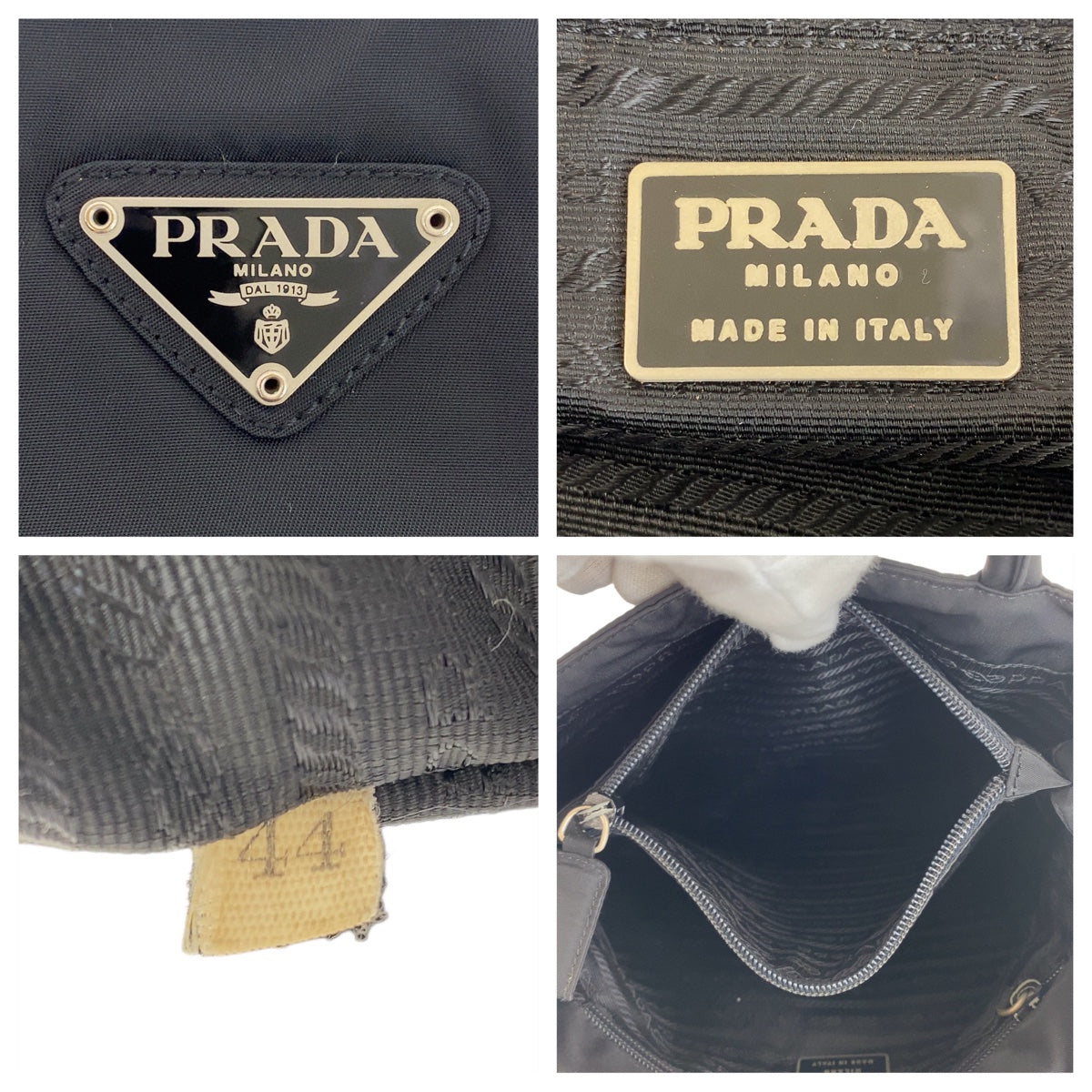 Prada Nylon Tessuto Logo Tote Bag