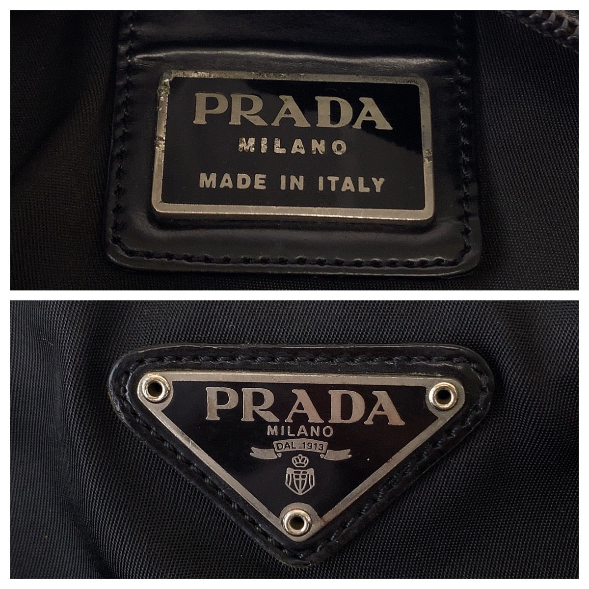 Prada Nylon Tessuto Triangle Logo Shoulder Bag