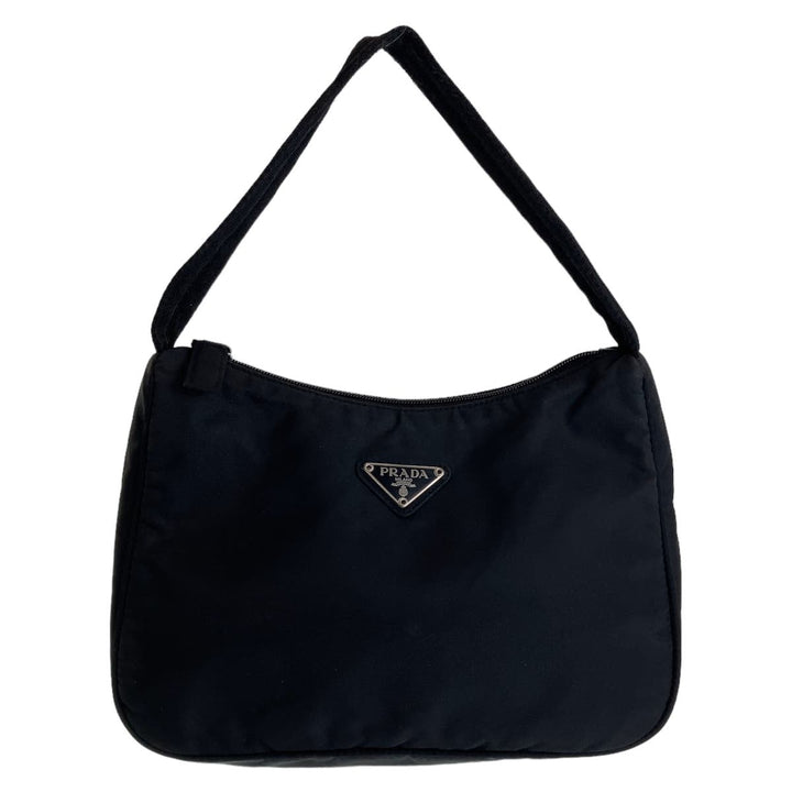 Prada Tessuto Nylon Hobo Bag Black