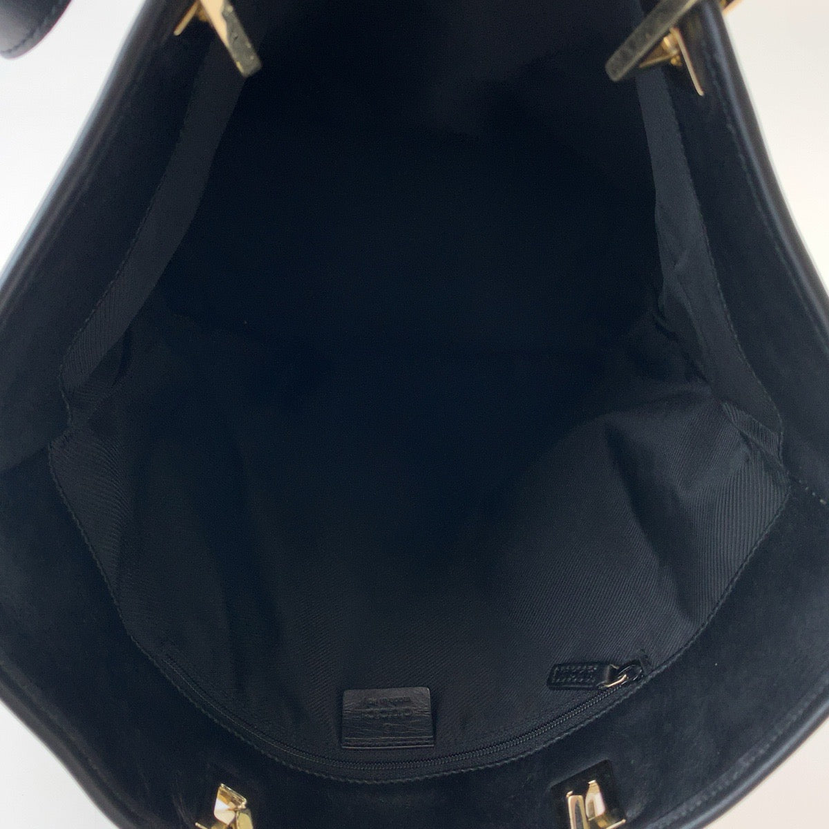 Gucci GG Canvas Tote Bag Black Gold Hardware in Great Condition