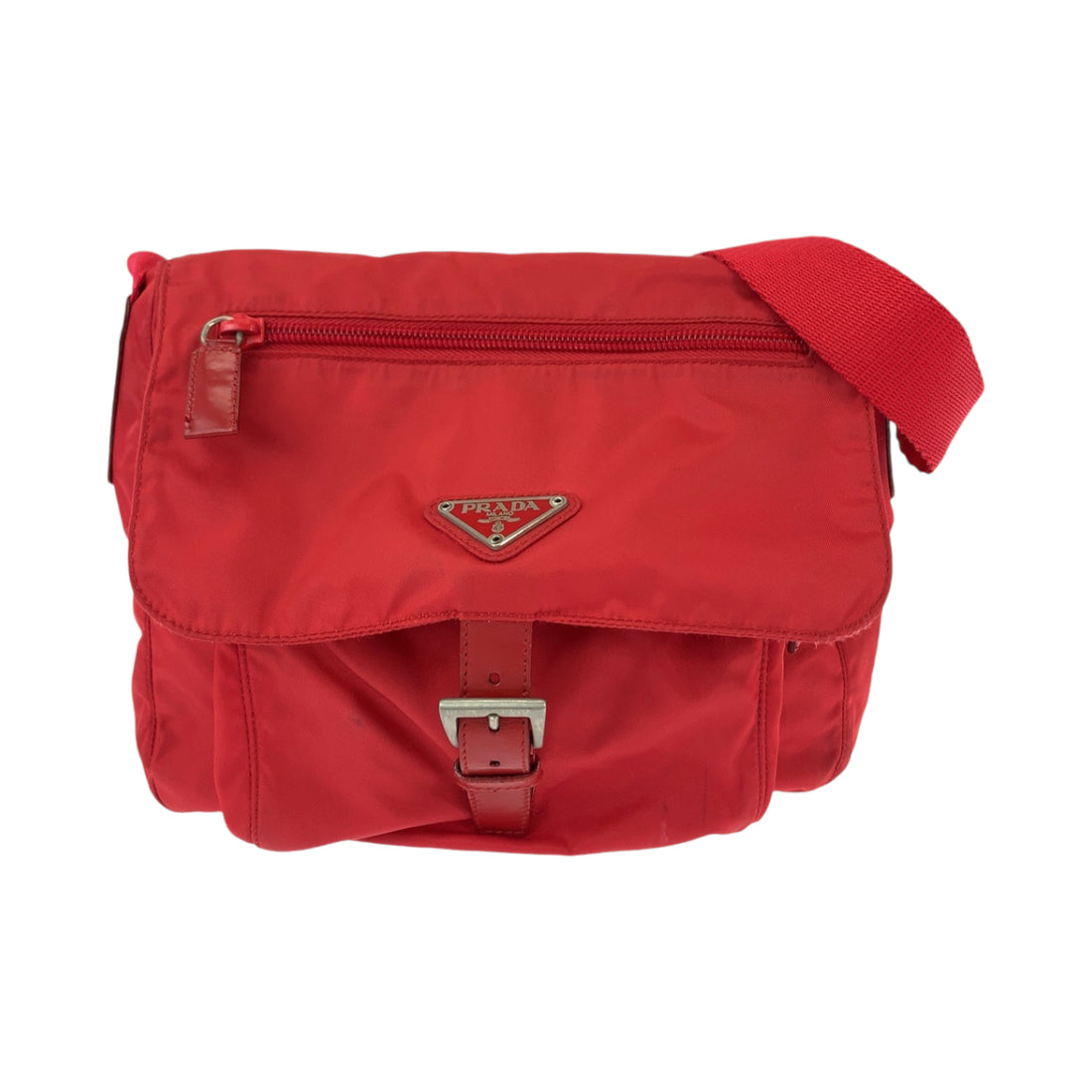 Prada Nylon Tessuto Triangle Logo Shoulder Bag