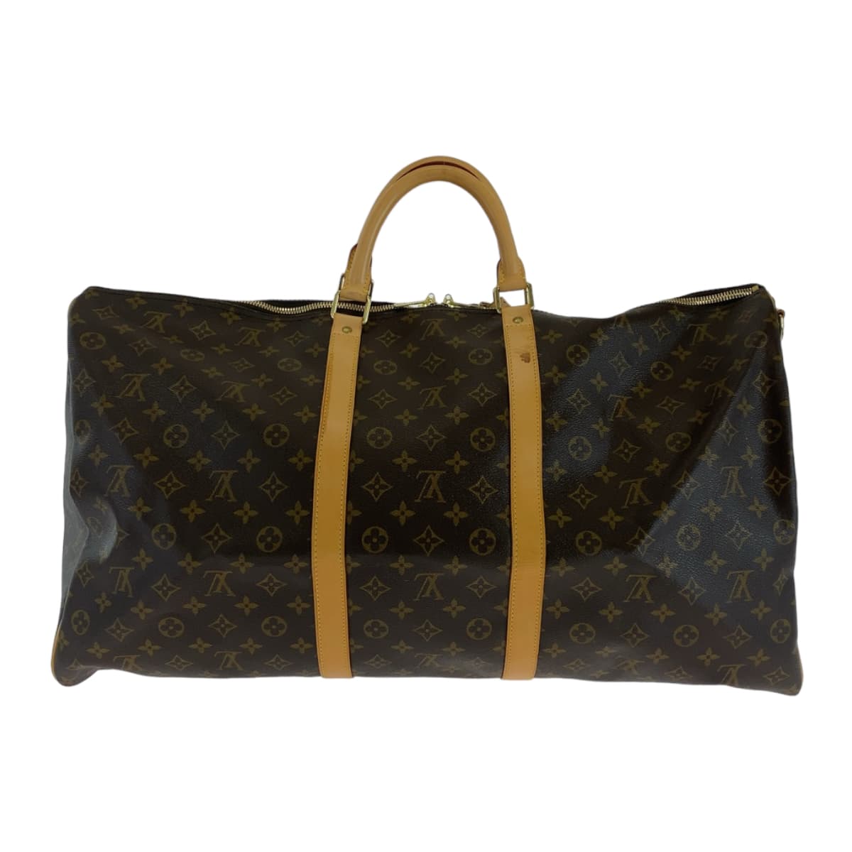 Louis Vuitton Monogram Keepall 60 Bandouliere Brown PVC M41412 in Great Condition