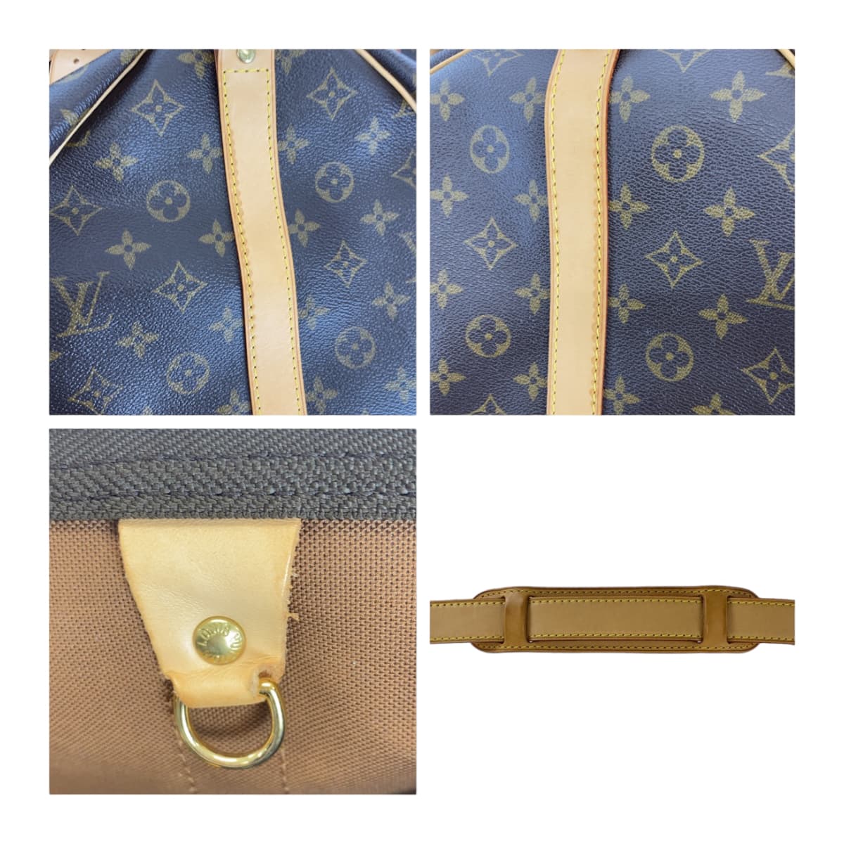 Louis Vuitton Monogram Keepall 60 Bandouliere Brown PVC M41412 in Great Condition