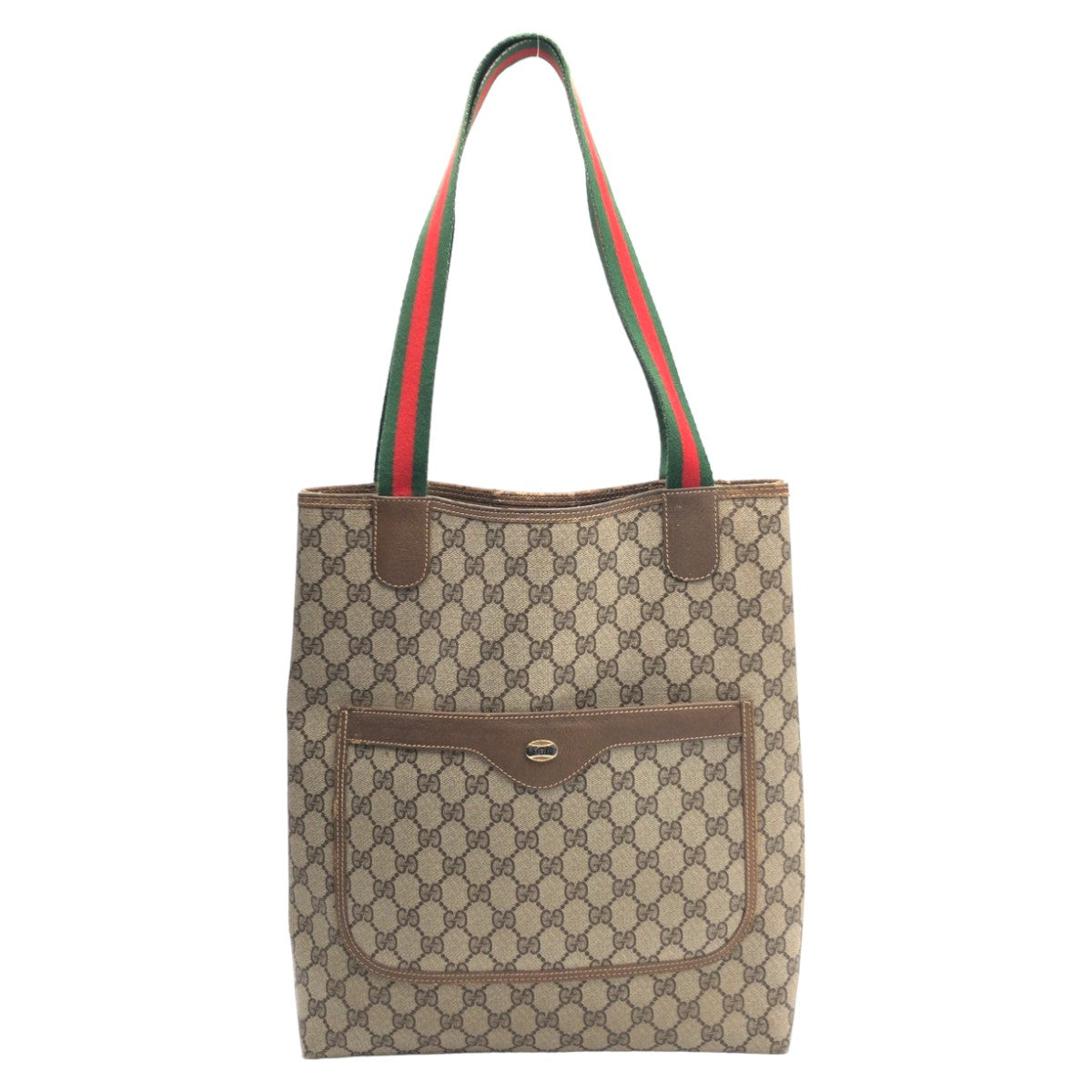 Gucci Vintage Sherry Line GG Pattern Tote Shoulder Bag in Very Good Condition