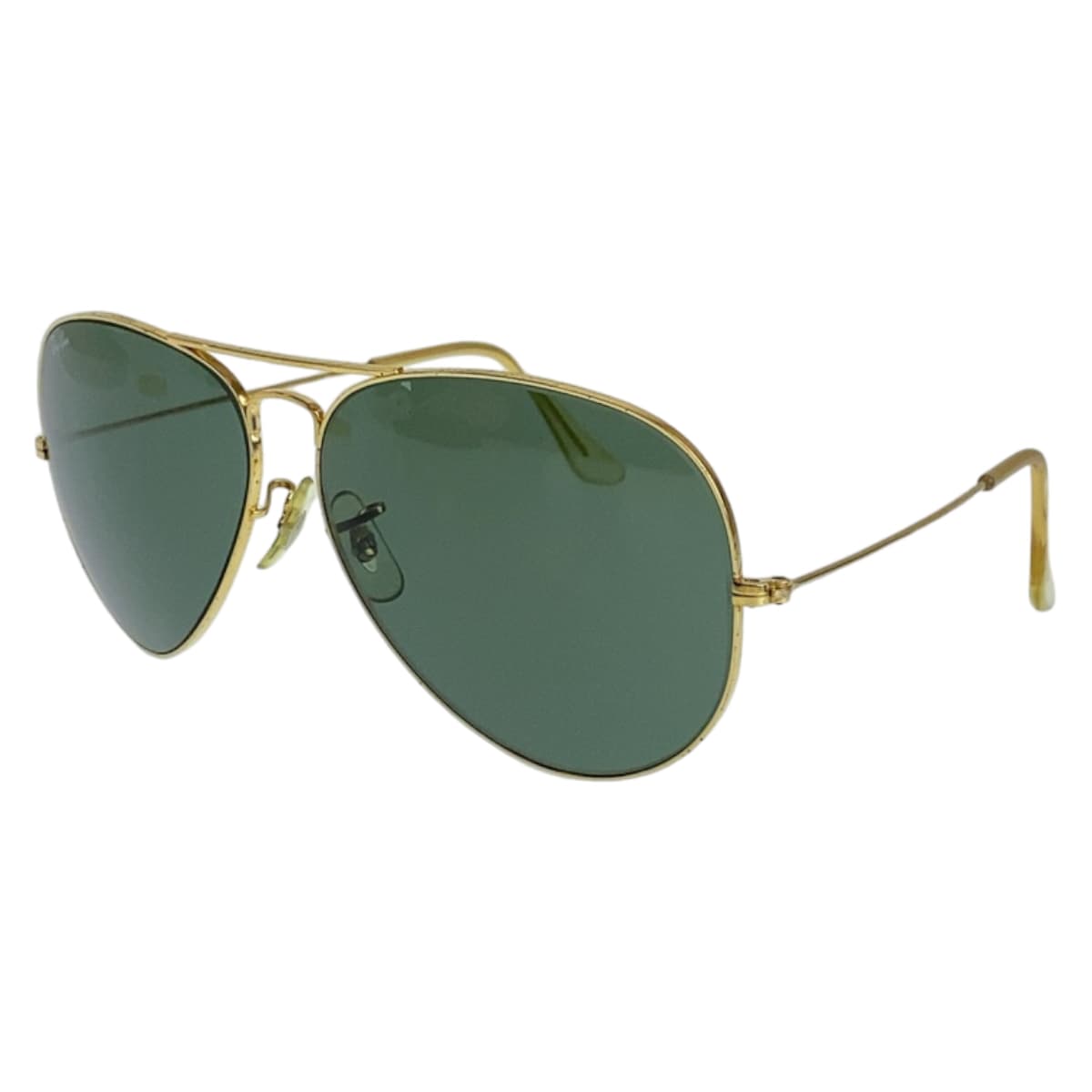 Ray-Ban Vintage B&L Green Gold Metal Teardrop Sunglasses L2846 XPBJ in Very Good Condition