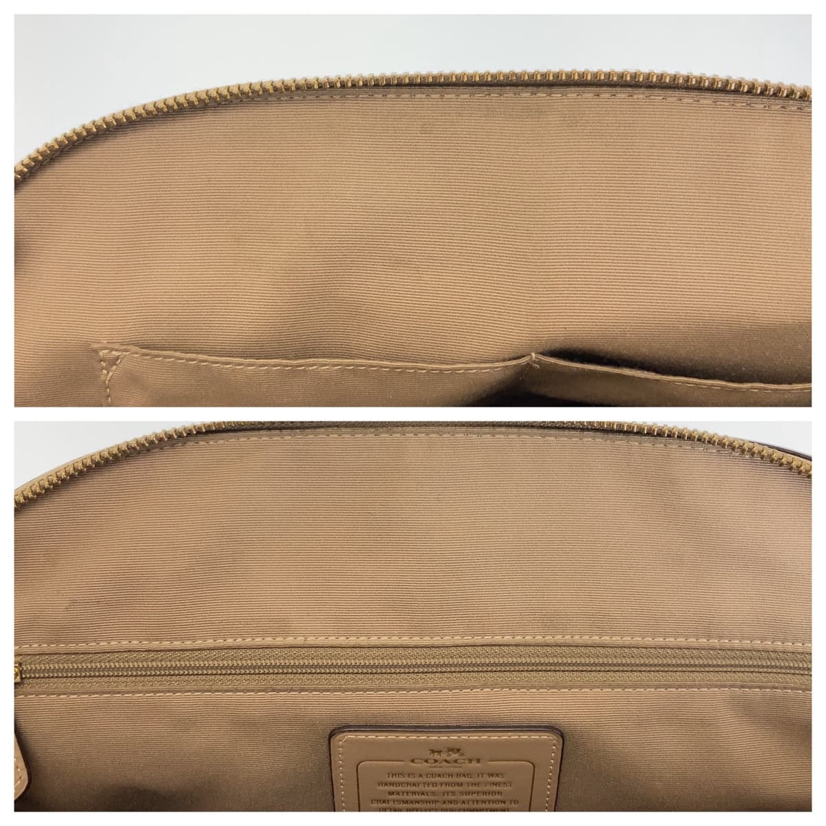 Coach Madison Beige Leather Handbag in Very Good Condition