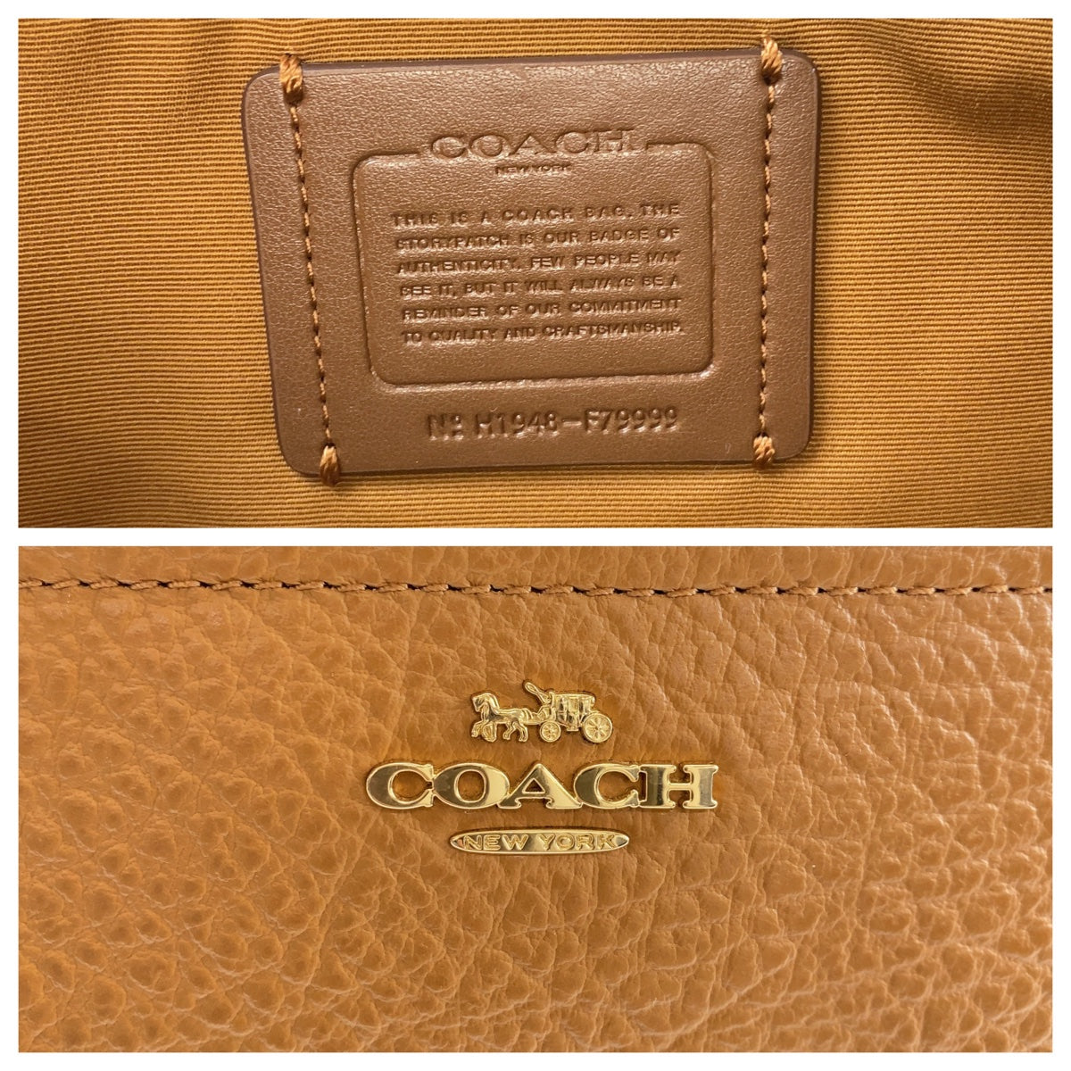 Coach Leather/Suede 2-Way Tote Bag in Very Good Condition