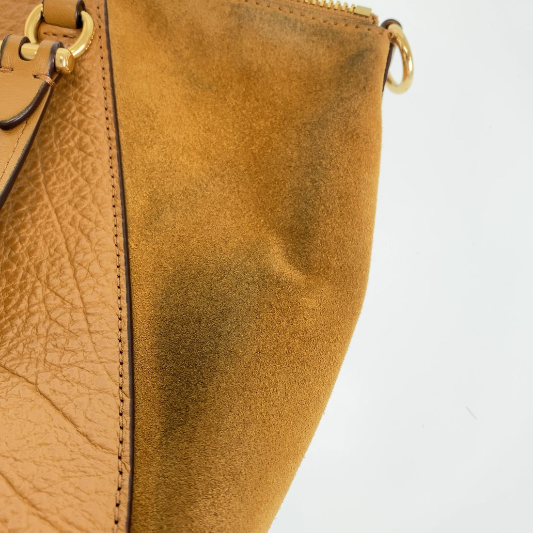 Coach Leather Suede 2way Tote Bag