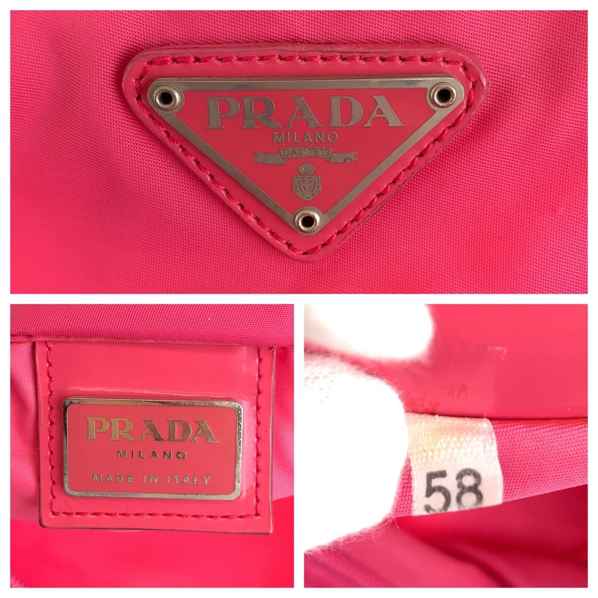 Prada Nylon Tessuto Triangle Logo Shoulder Bag 407632 in Very Good Condition