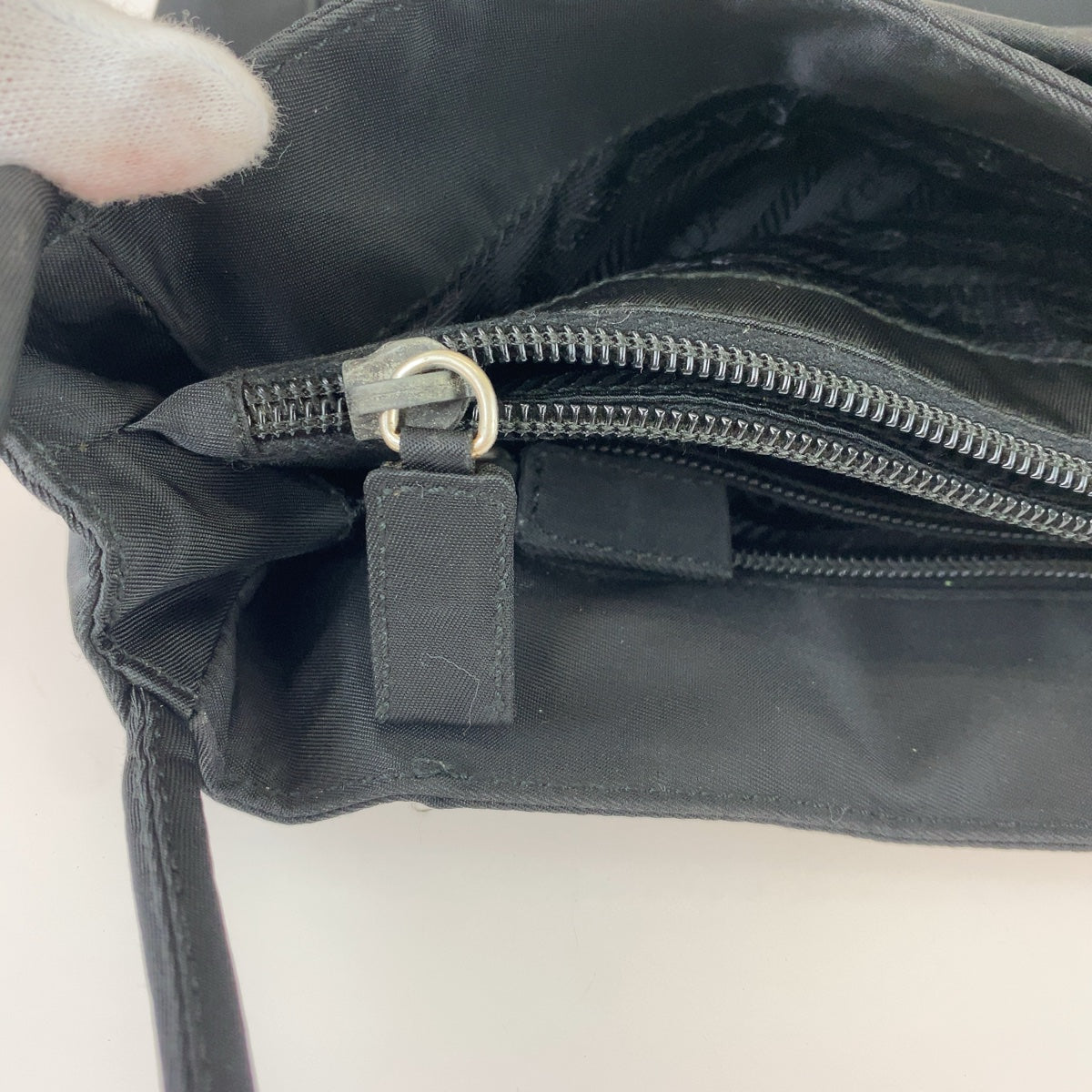 Prada Nylon Tessuto Logo Tote Bag