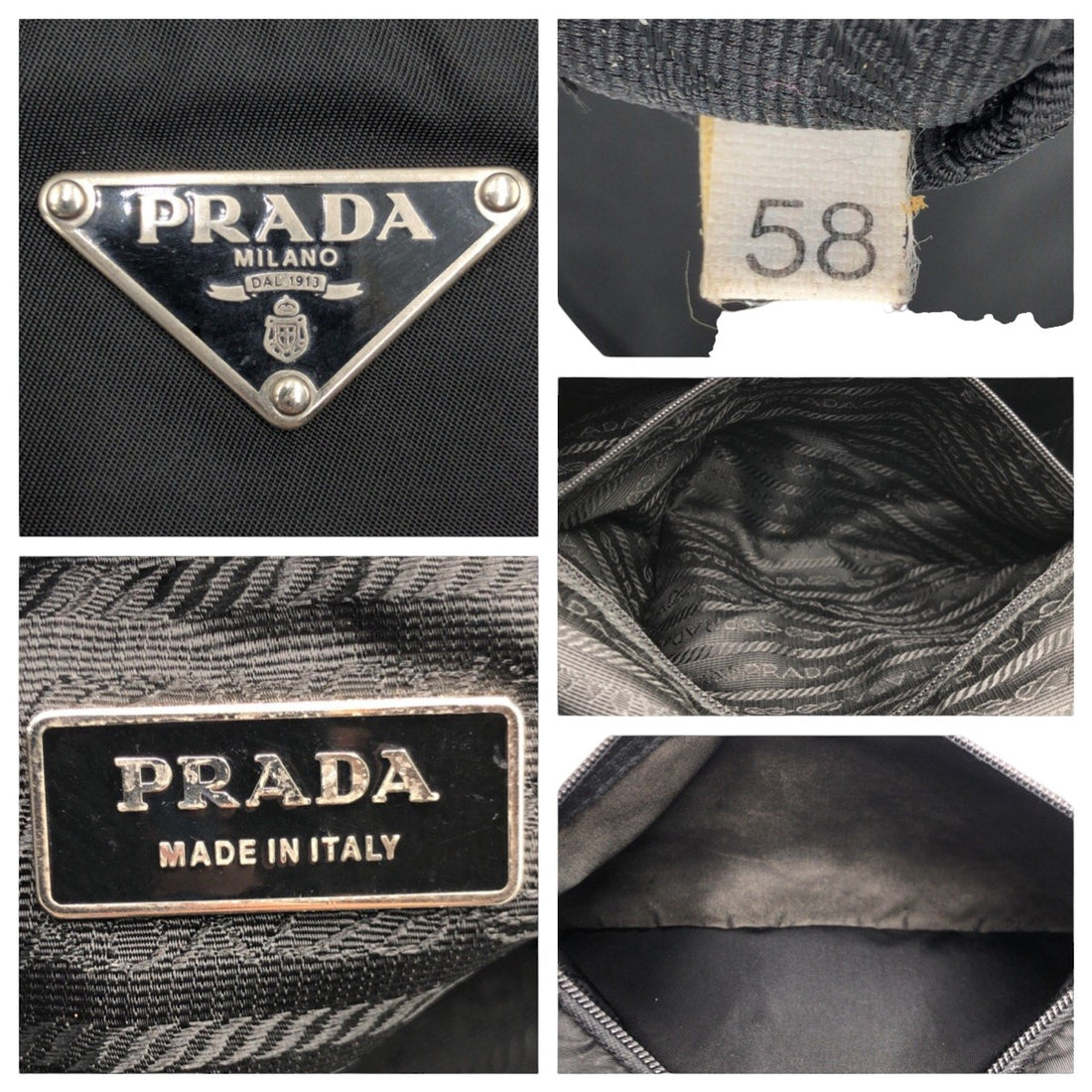 Prada Nylon Tessuto Triangle Logo Crossbody Bag