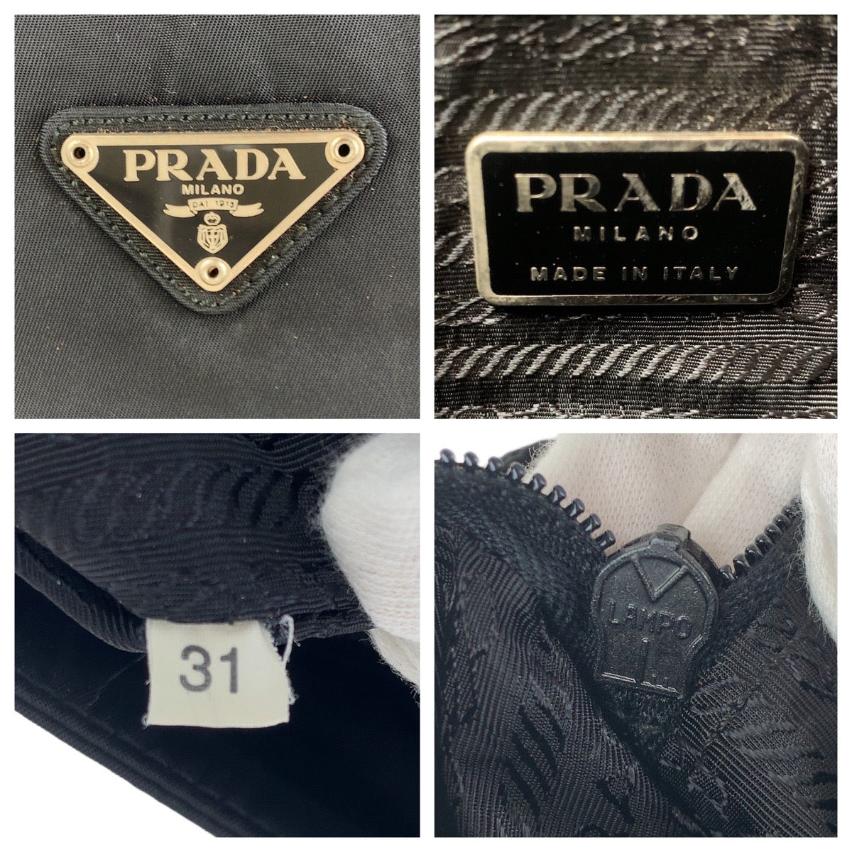 Prada Nylon Tessuto Triangle Logo Tote Bag