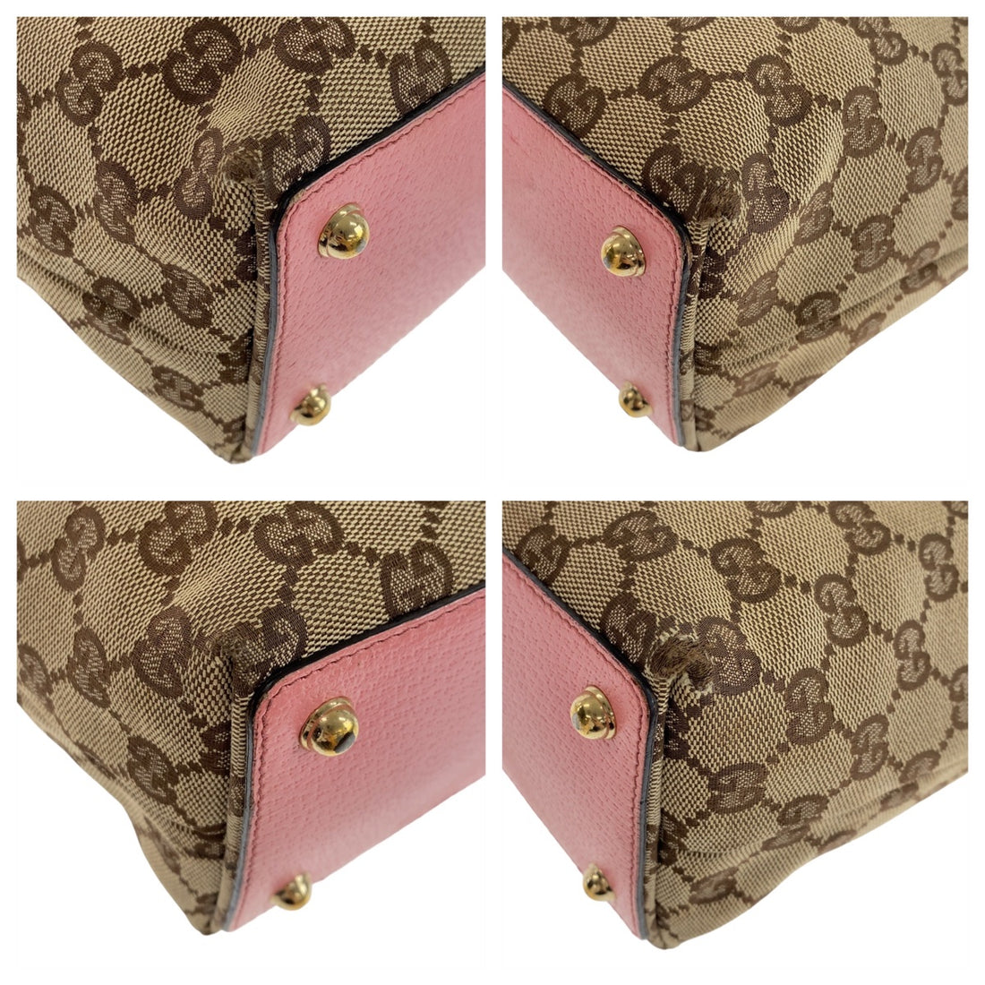 Gucci GG Canvas Tote Bag Beige Brown