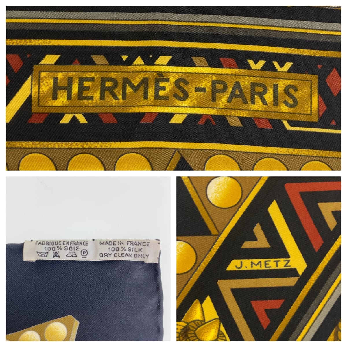 Hermes LOR DES CHEFS Silk Scarf 90cm in Great Condition