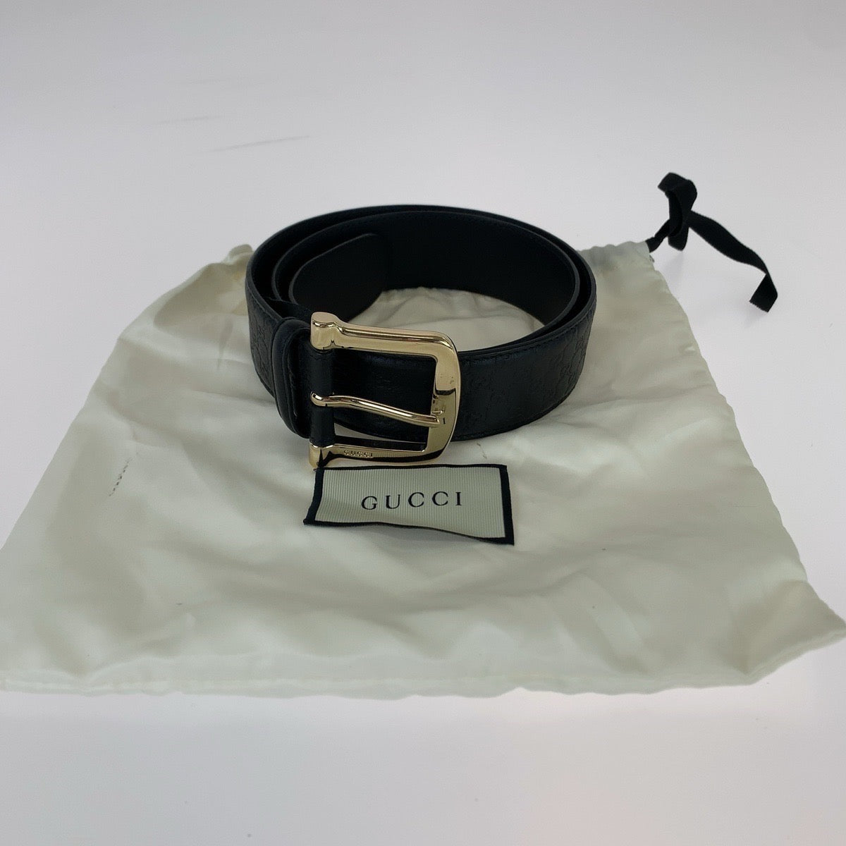 Gucci Leather Microguccissima Belt 32 in Very Good Condition