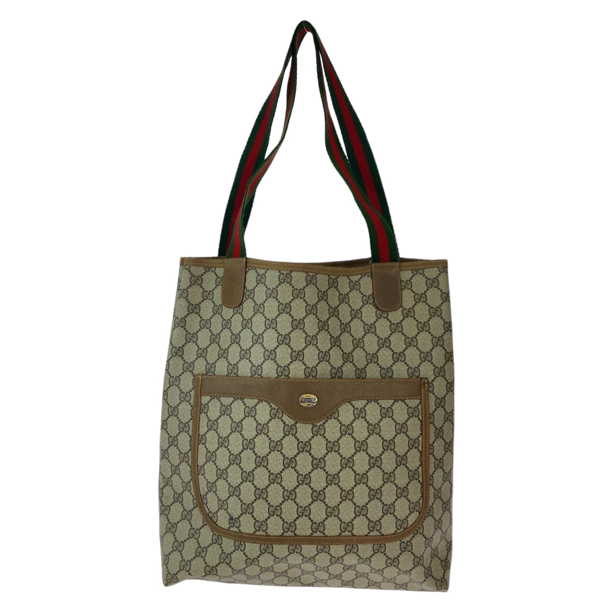 Gucci GG Supreme Canvas Old Gucci Sherry Line Tote Shoulder Bag in Very Good Condition