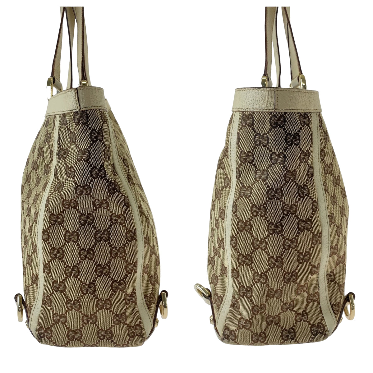 Gucci Beige Brown GG Canvas Tote Bag